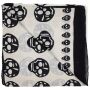 Sciarpa di cotone - teschi 1 bianco - nero - foulard quadrato