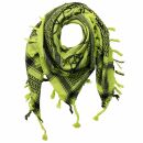 Kufiya - Keffiyeh - Pentagrama verde-verde brillante - negro - Pañuelo de Arafat