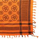 Kufiya - Keffiyeh - Pentagrama naranja - negro - Pañuelo de Arafat