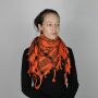 Kufiya - Pentagram orange - black - Shemagh - Arafat scarf