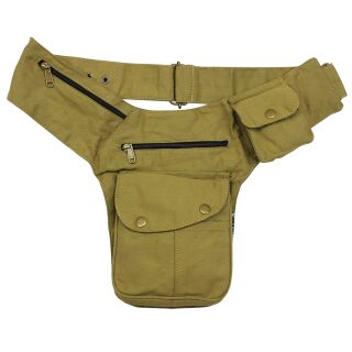 Premium borsa cintura - Buddy - beige - colori ottone - marsupio