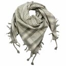 Kufiya - grey-light grey - white - Shemagh - Arafat scarf