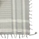 Kufiya - Keffiyeh - gris-gris claro - blanco - Pañuelo de Arafat