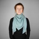 Cotton Scarf - green - pale green - squared kerchief
