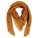 Cotton Scarf - brown - rust brown - squared kerchief