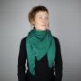 Cotton Scarf green dark green squared kerchief