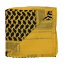 Cotton Scarf - Kufiya pattern 1 yellow - black - squared...