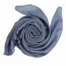 Sciarpa di cotone - blu-blu e polvere - foulard quadrato