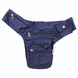 Premium Riñonera - Buddy - azul - plateado - Cinturón con bolsa - Bolsa de cadera