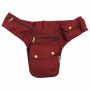 Premium Hip Bag - Buddy - red-bordeaux - brass-coloured - Bumbag - Belly bag