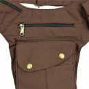 Premium borsa cintura - Buddy - marrone - colori ottone - marsupio