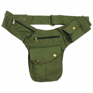 Premium Riñonero - Buddy - oliva verde - color latón - Cinturón con bolsa - Bolsa de cadera