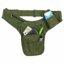 Premium borsa cintura - Buddy - verde oliva - colori ottone - marsupio