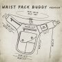 Premium borsa cintura - Buddy - porpora - argento - marsupio