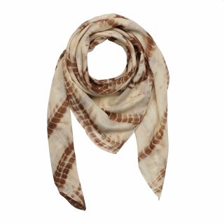 Sciarpa di cotone - Bamboo - marrone tie dye - foulard quadrato