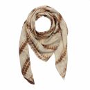 Cotton Scarf - Bamboo - brown tie dye - squared kerchief
