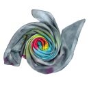 Cotton Scarf - Rainbow Spiral - tie dye - squared kerchief