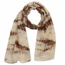 Sciarpa - Bamboo - marrone tie dye - 40x140 cm -...