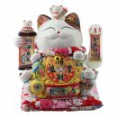 Gatto della fortuna - Gatto cinese - Porcellana 25 cm...