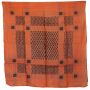 Pañuelo de algodón - Motivo de Kufiya - Keffiyeh 1 mandarin - negro - Pañuelo cuadrado para el cuello