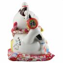 Agitando gato chino - Porcelana 30 cm blanco - Maneki Neko de alta calidad 06