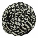 Sciarpa di cotone - motivo Palituch 2 nero - bianco - foulard quadrato