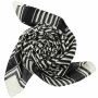 Cotton Scarf - Kufiya pattern 2 black - white - squared kerchief