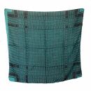 Cotton Scarf - Kufiya pattern 2 black - turquoise -...