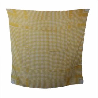 Sciarpa di cotone - motivo Palituch 2 giallo - bianco - foulard quadrato