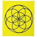 Prayer flag - flag - Sacred Geometry - Flower of Life - Chakra Colours - Fabric - approx. 24 x 21 cm