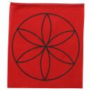 Prayer flag - flag - Sacred Geometry - Flower of Life - Chakra Colours - Fabric - approx. 24 x 21 cm