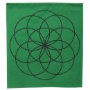 Prayer flag - flag - Sacred Geometry - Flower of Life - Chakra Colours - Fabric - approx. 24 x 21 cm
