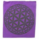 Prayer flag - flag - Sacred Geometry - Flower of Life - Chakra Colours - Fabric - approx. 24 x 21 cm