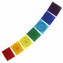 Prayer flag - flag - Sacred Geometry - Flower of Life - Chakra Colours - Fabric - approx. 24 x 21 cm