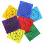 Prayer flag - flag - Sacred Geometry - Flower of Life - Chakra Colours - Fabric - approx. 24 x 21 cm