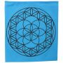 Gebetsfahne - Flagge - Heilige Geometrie - Blume des Lebens - Chakrafarben - Stoff - ca. 24 x 21 cm