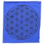 Gebetsfahne - Flagge - Heilige Geometrie - Blume des Lebens - Chakrafarben - Stoff - ca. 24 x 21 cm