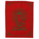 Gebetsfahne - Flagge - Blume des Lebens - Buddha - Stoff - ca. 20 x 15 cm