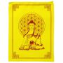 Bandiera di preghiera - Bandiera - Fiore della vita - Buddha - tessuto - circa 20 x 15 cm