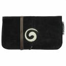 Suede tobacco pouch with ribbon - black - tobacco pouch -...