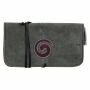 Suede tobacco pouch with ribbon - grey - tobacco pouch - twist pouch - curls 01