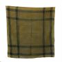 Cotton Scarf - Kufiya pattern 2 black - ocre-olive green - squared kerchief