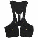 Holster bag - belt bag - holster waistcoat - black - brass