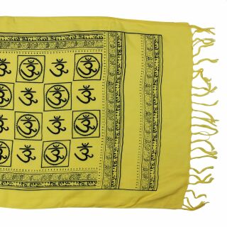 Krishna giallo 140 x 55 cm sciarpa Freak Scene Scialle di preghiera tibetano 