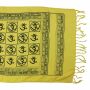 Scialle di preghiera tibetano - sciarpa - 140 x 55 cm - giallo - Om
