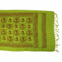 Mantón de oración tibetano - bufanda - 140 x 55 cm - verde - Om