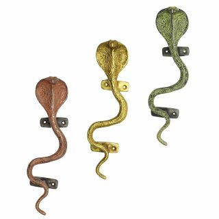 Door handle - snake - cobra - handle - brass