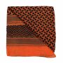 Sciarpa di cotone - motivo Palituch 3 mandarino - nero - foulard quadrato