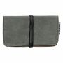 Suede tobacco pouch with ribbon - grey - tobacco pouch - twist pouch