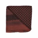 Cotton Scarf - Kufiya pattern 3 brown - black - squared...